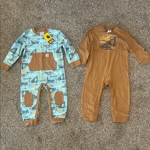 Carhartt Boys' Long Sleeve Construction Coverall Set 18 month NEW 2 Pieces